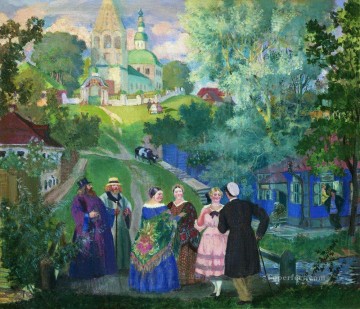 provincia de verano 1922 Boris Mikhailovich Kustodiev Pinturas al óleo